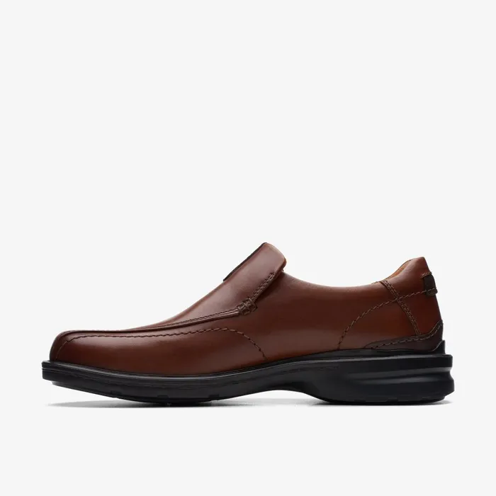 Gessler Step Dark Tan Leather Men Clarks Casual Dress Shoes