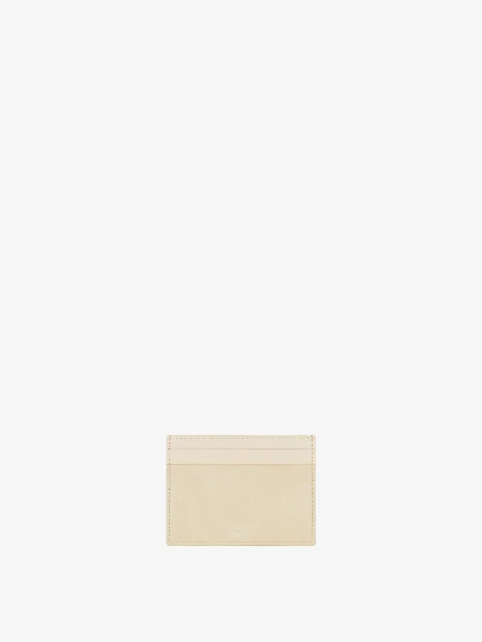 Giv Cut Card Holder In 4g Lurex Embroidery And Leather Dusty Golden Women Givenchy Wallets and Card Holders