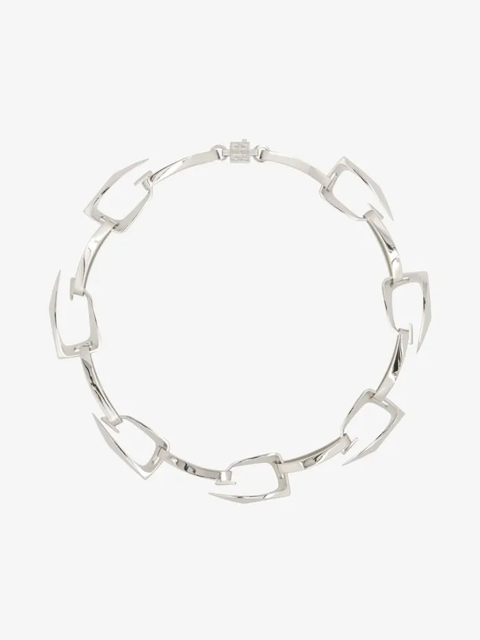 Giv Cut Necklace In Metal Silvery Men Givenchy Jewelry