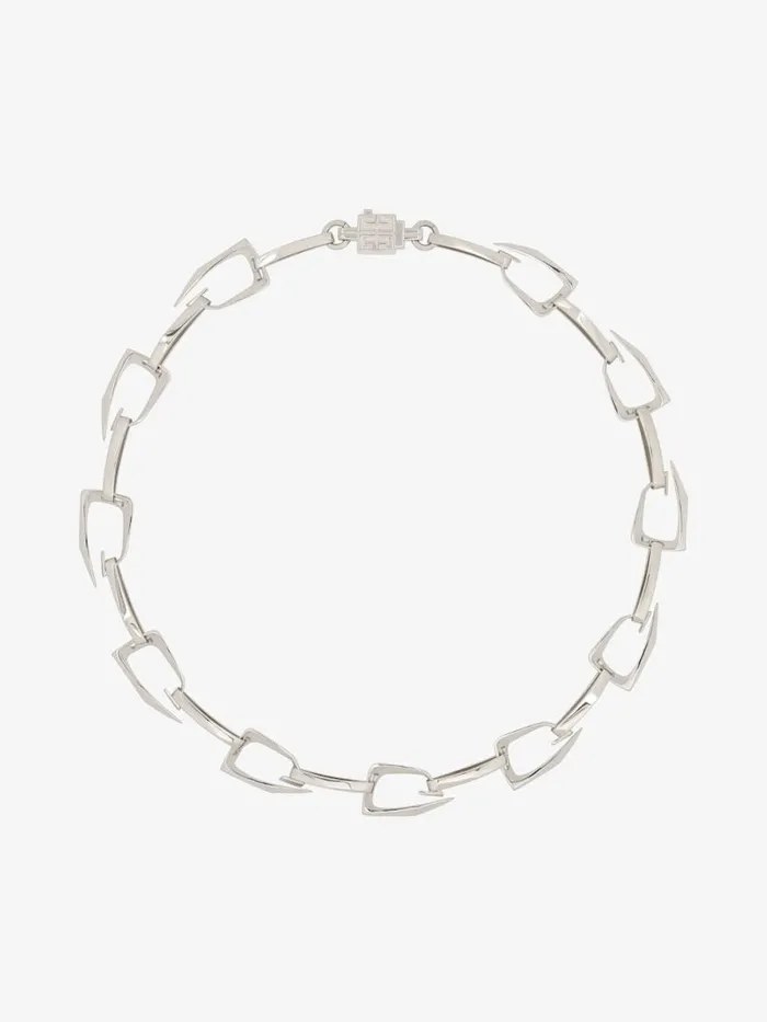 Giv Cut Necklace In Metal Silvery Men Givenchy Jewelry