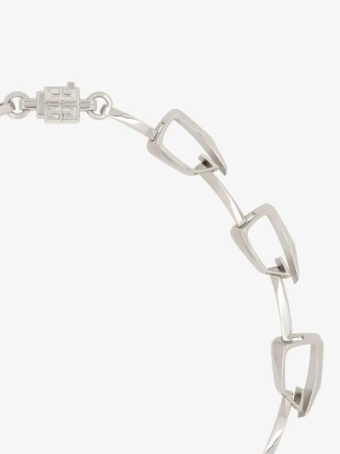 Giv Cut Necklace In Metal Silvery Men Givenchy Jewelry