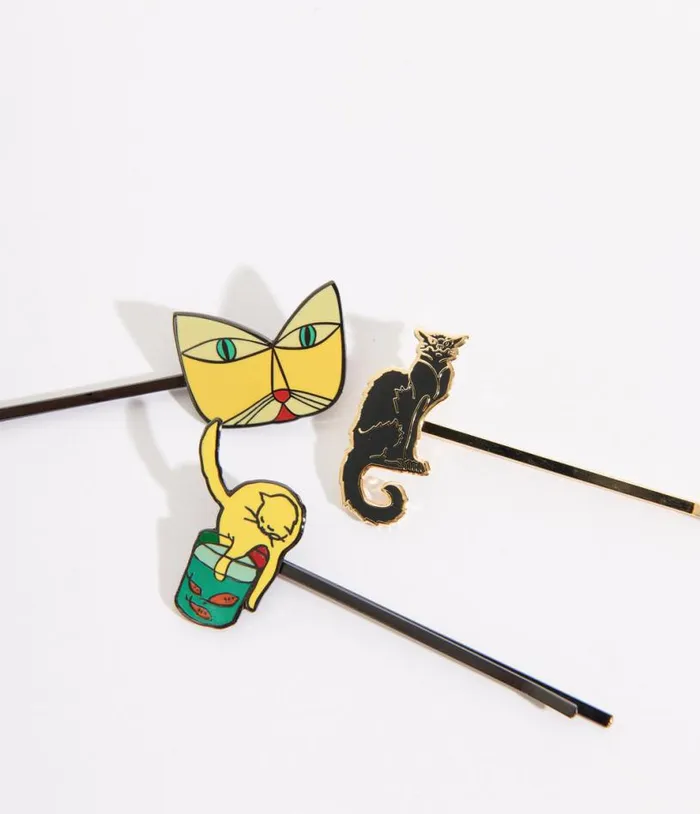 Great Cats Of Art Bobby Pins Accessories Unique Vintage Hair Clips