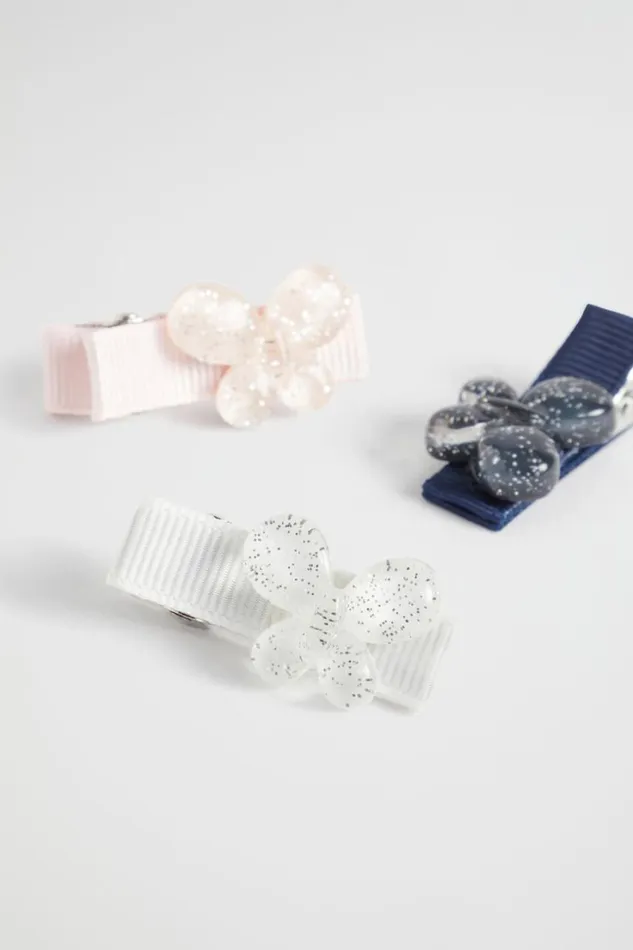 Hair Accessories Girl Seed Heritage Glitter Butterfly Duck Clip Pack Multi