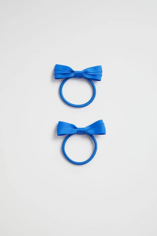 Hair Accessories Girl Seed Heritage Grosgrain Bow Elastic Pack Royal Blue
