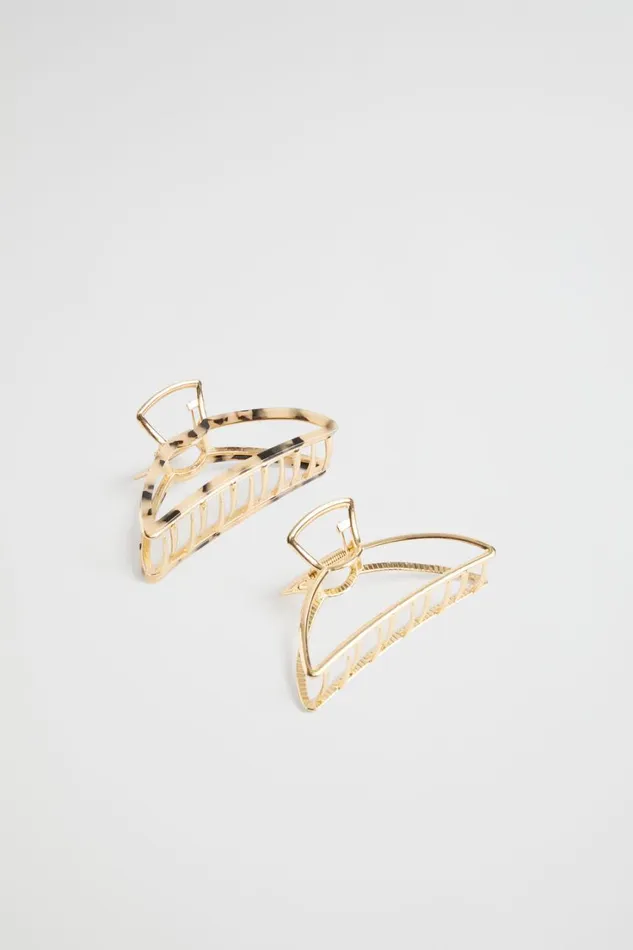 Hair Accessories Woman Seed Heritage Metal Hair Claw Pack Gold