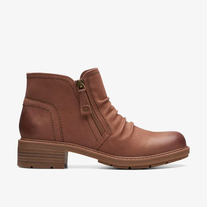 Hearth Dove Tan Nubuck Women Clarks Boots and Booties