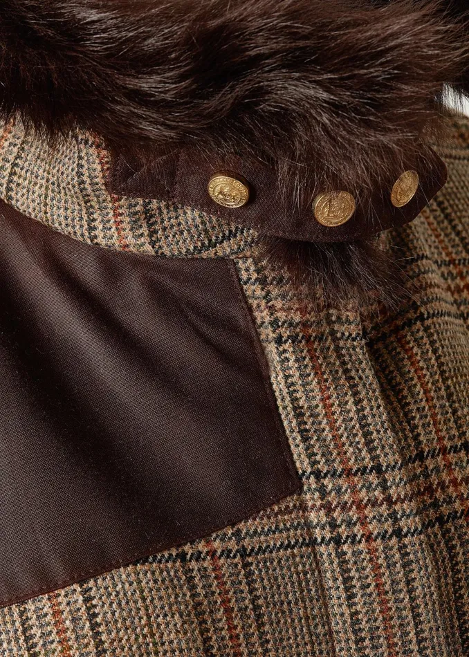 Holland Cooper Aviator Gilet Bourbon Tweed Women Tailoring