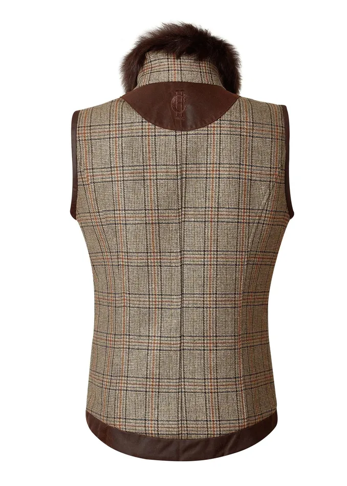 Holland Cooper Aviator Gilet Bourbon Tweed Women Tailoring