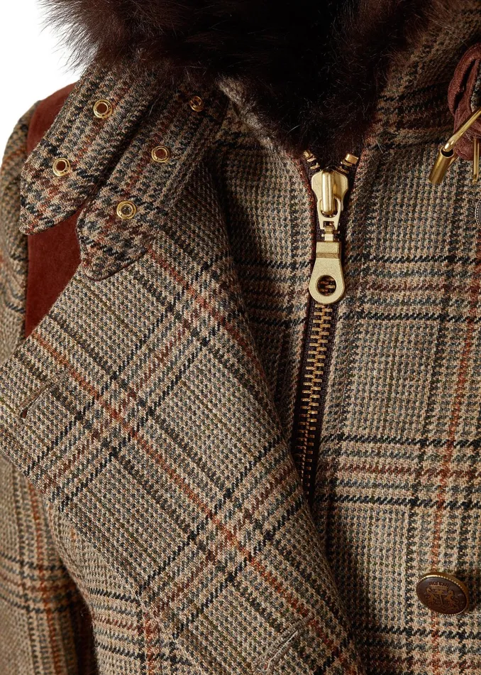 Holland Cooper Balmoral Field Jacket Bourbon Tweed Women Jackets