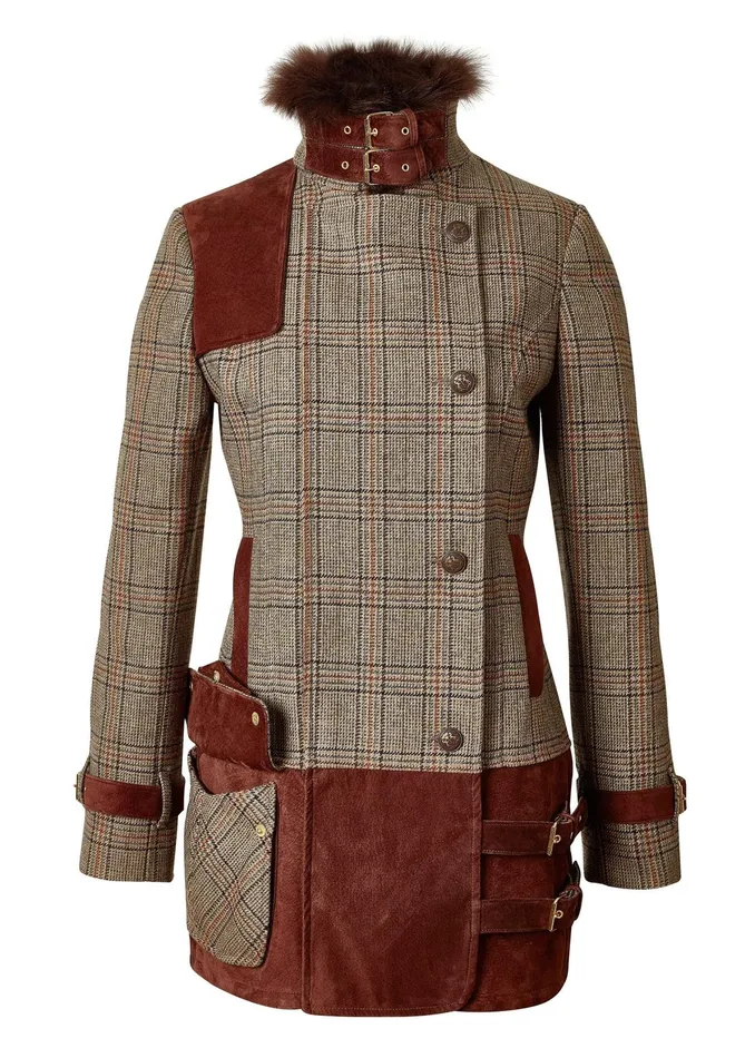 Holland Cooper Balmoral Field Jacket Bourbon Tweed Women Jackets