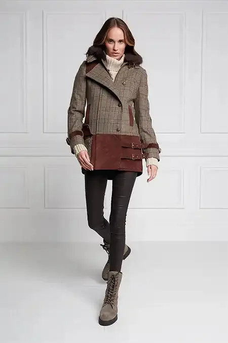 Holland Cooper Balmoral Field Jacket Bourbon Tweed Women Jackets