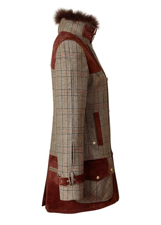 Holland Cooper Balmoral Field Jacket Bourbon Tweed Women Jackets