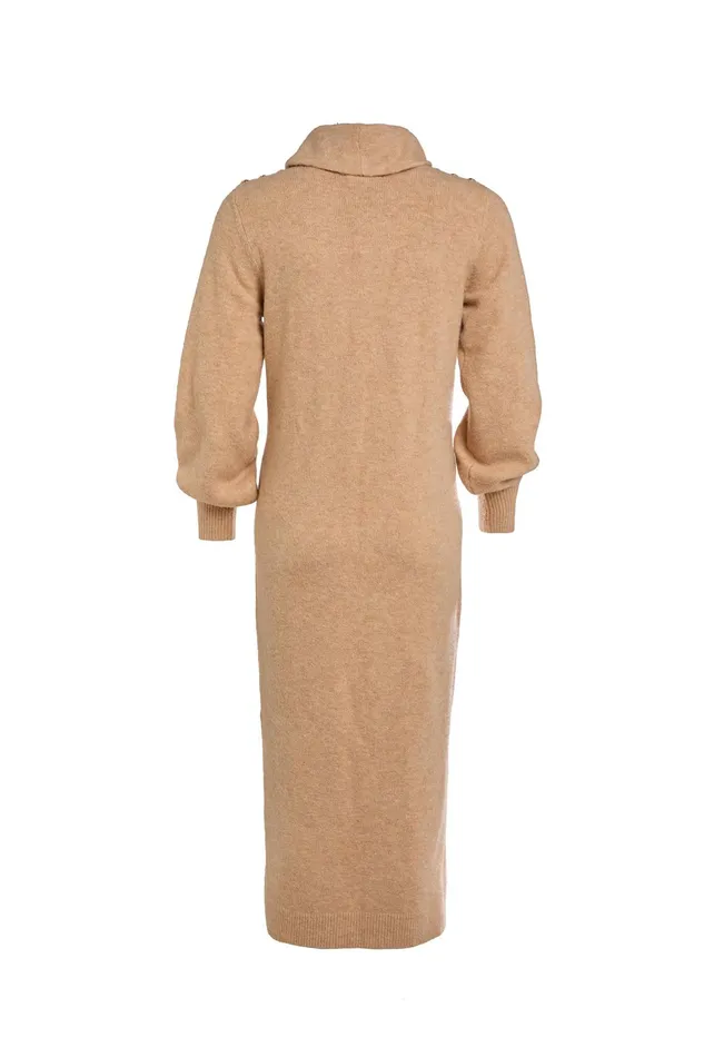 Holland Cooper Berkeley Roll Neck Dress Camel Women Dresses Holland Cooper Berkeley Roll Neck Dress Camel Women Dresses
