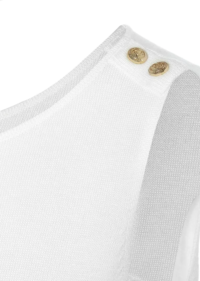 Holland Cooper Boat Neck Vest Oyster Women Knitwear Holland Cooper Boat Neck Vest Oyster Women Knitwear