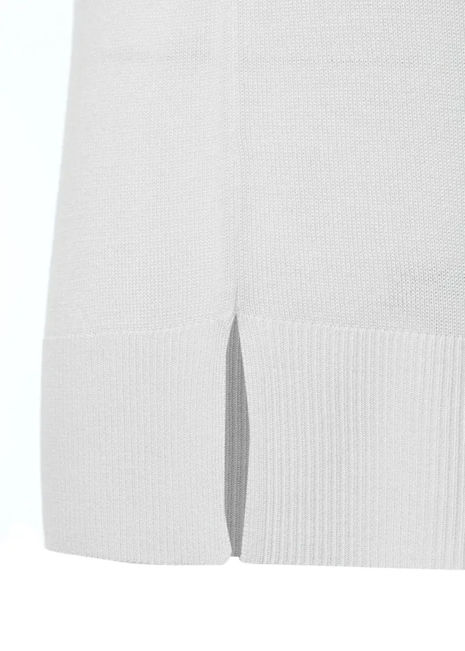 Holland Cooper Boat Neck Vest Oyster Women Knitwear Holland Cooper Boat Neck Vest Oyster Women Knitwear