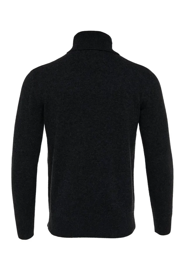 Holland Cooper Byron Roll Neck Knit Black Men Knitwear