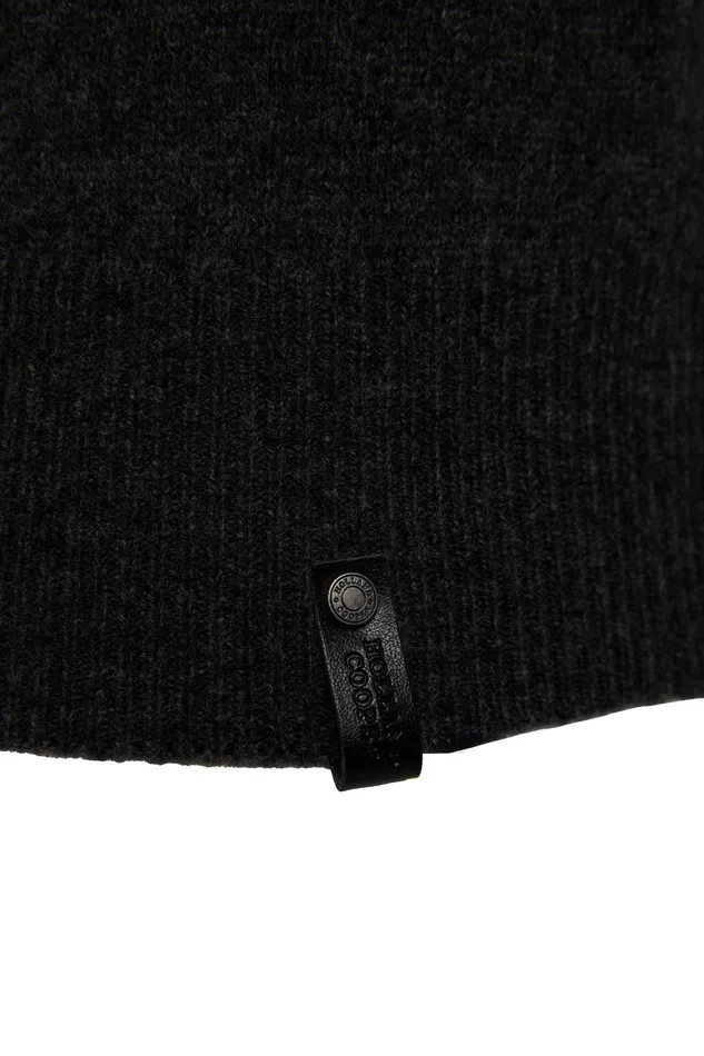 Holland Cooper Byron Roll Neck Knit Black Men Knitwear
