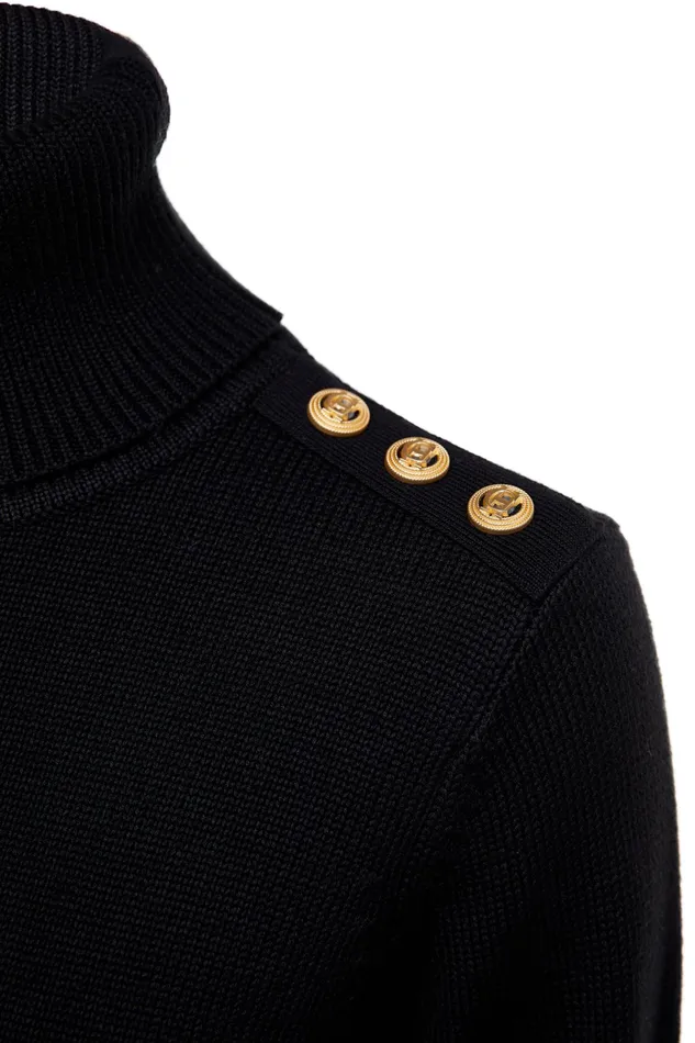Holland Cooper Chamonix Roll Neck Knit Black Women Knitwear Holland Cooper Chamonix Roll Neck Knit Black Women Knitwear
