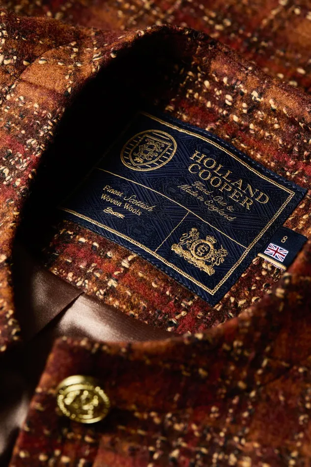 Holland Cooper Chelsea Jacket Amber Tweed Women Tailoring