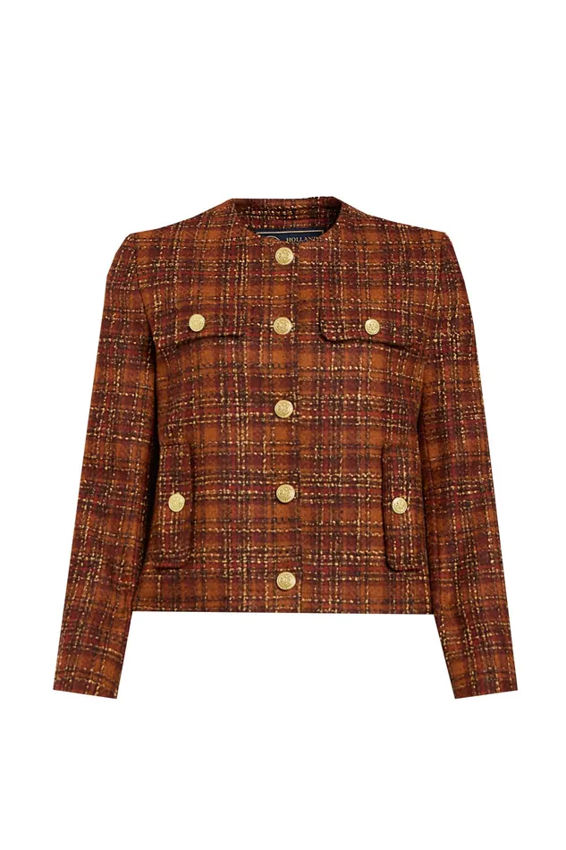 Holland Cooper Chelsea Jacket Amber Tweed Women Tailoring