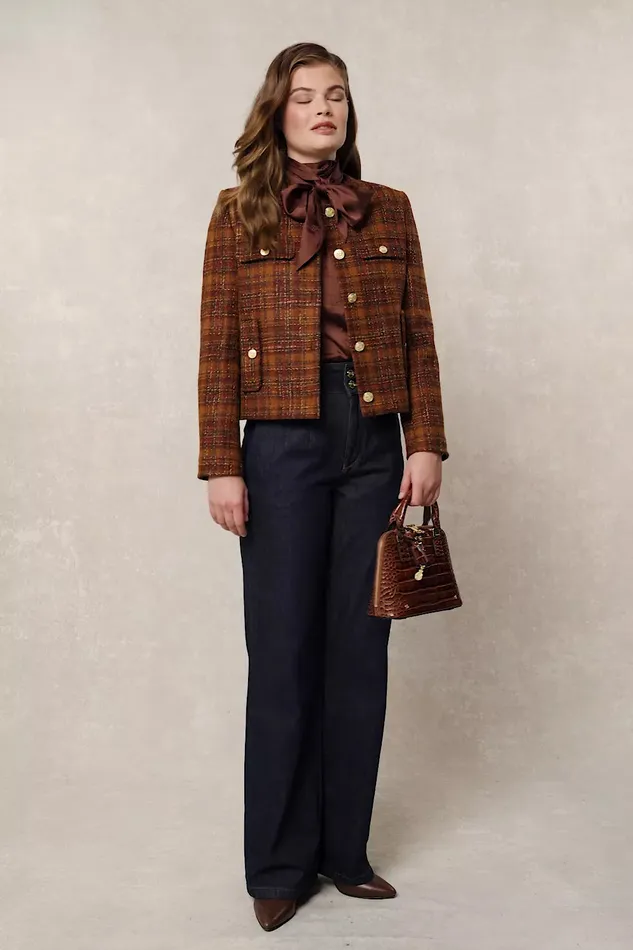 Holland Cooper Chelsea Jacket Amber Tweed Women Tailoring