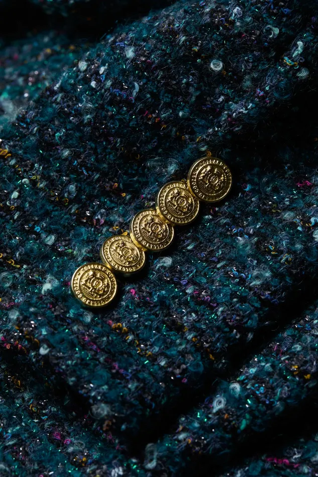 Holland Cooper Chelsea Jacket Emerald Boucle Women Jackets