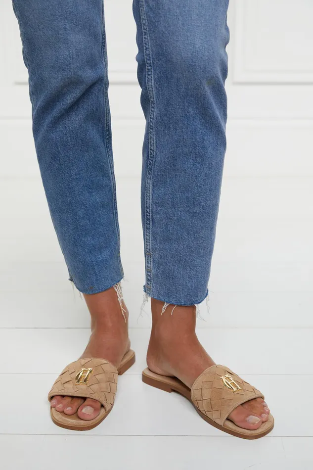 Holland Cooper Chelsea Slides Taupe Women Sandals and Slides Holland Cooper Chelsea Slides Taupe Women Sandals and Slides