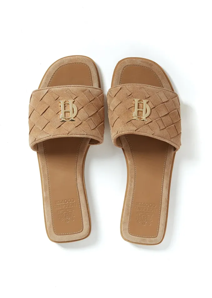 Holland Cooper Chelsea Slides Taupe Women Sandals and Slides Holland Cooper Chelsea Slides Taupe Women Sandals and Slides