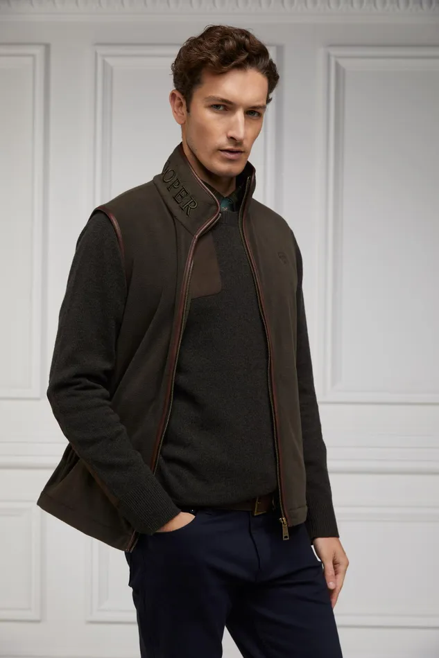 Holland Cooper Country Crew Neck Knit Moss Men Knitwear Holland Cooper Country Crew Neck Knit Moss Men Knitwear