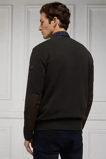 Holland Cooper Country Crew Neck Knit Moss Men Knitwear Holland Cooper Country Crew Neck Knit Moss Men Knitwear