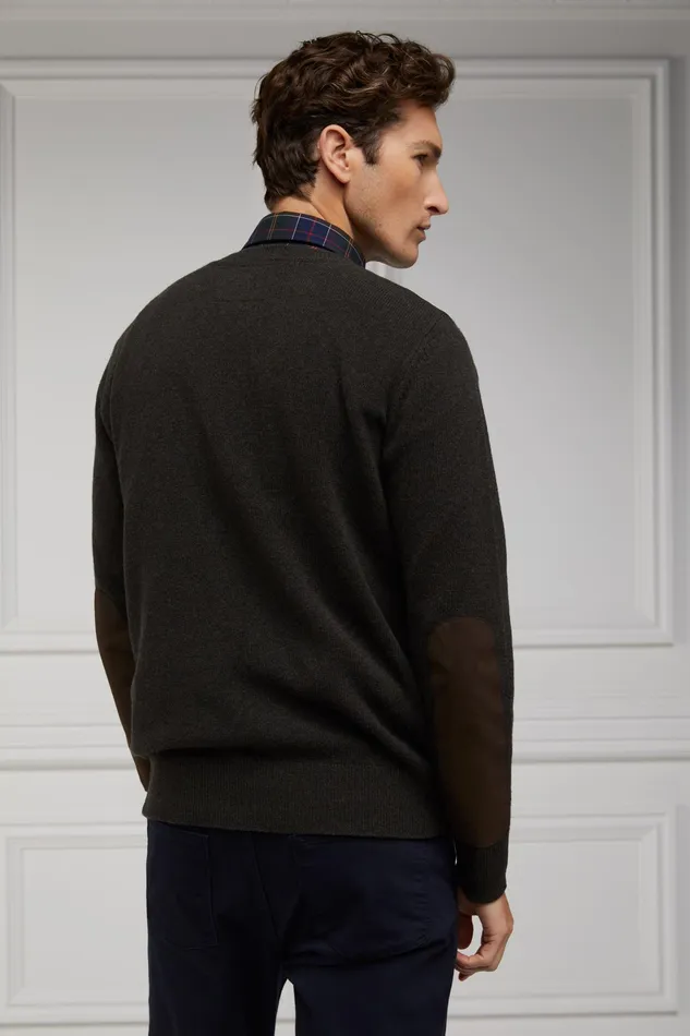 Holland Cooper Country Crew Neck Knit Moss Men Knitwear Holland Cooper Country Crew Neck Knit Moss Men Knitwear