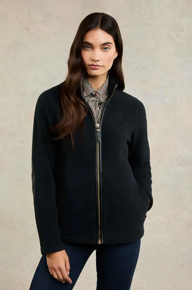 Holland Cooper Country Fleece Jacket Black Women Fleeces