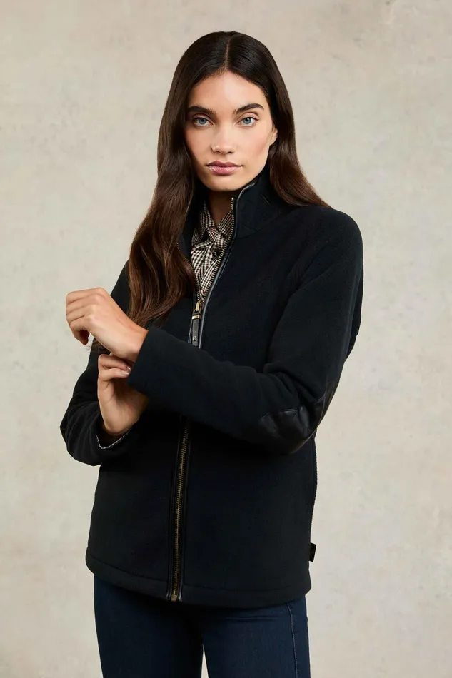Holland Cooper Country Fleece Jacket Black Women Fleeces