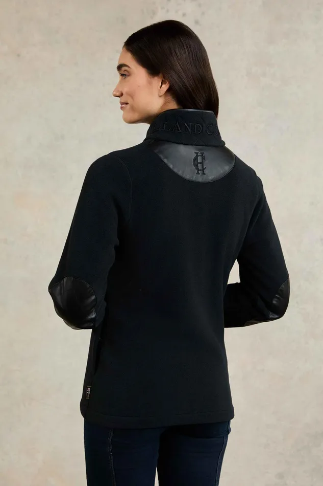 Holland Cooper Country Fleece Jacket Black Women Fleeces