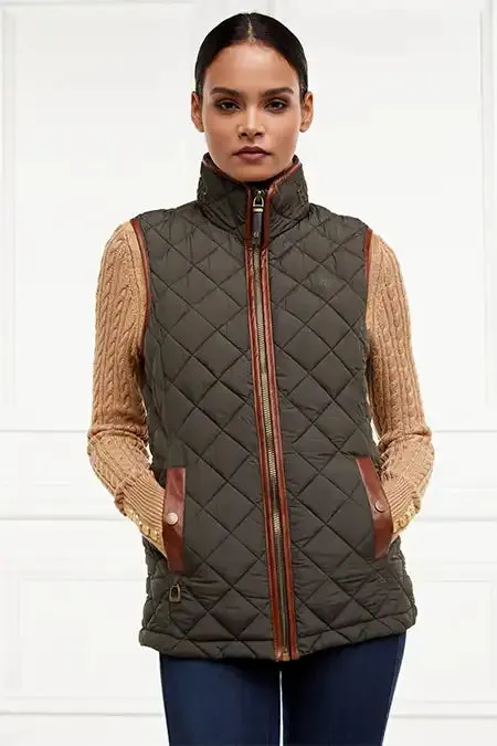 Holland Cooper Country Quilted Gilet Heritage Khaki Women Gilets Holland Cooper Country Quilted Gilet Heritage Khaki Women Gilets