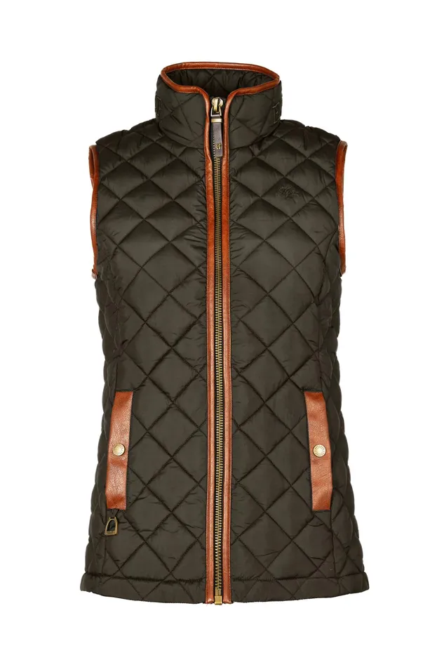 Holland Cooper Country Quilted Gilet Heritage Khaki Women Gilets Holland Cooper Country Quilted Gilet Heritage Khaki Women Gilets