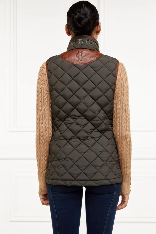 Holland Cooper Country Quilted Gilet Heritage Khaki Women Gilets Holland Cooper Country Quilted Gilet Heritage Khaki Women Gilets