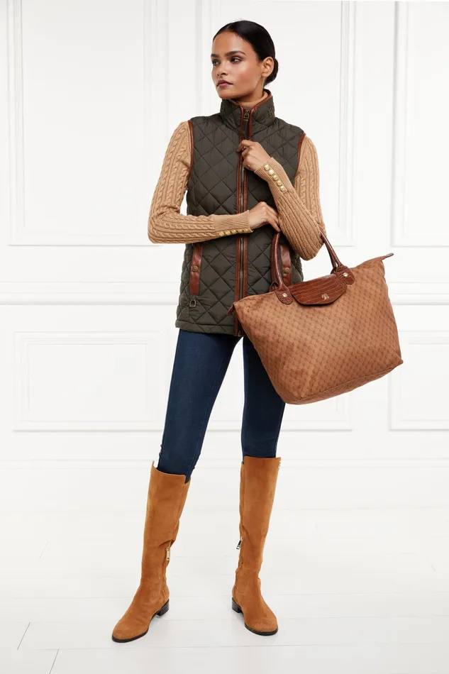 Holland Cooper Country Quilted Gilet Heritage Khaki Women Gilets Holland Cooper Country Quilted Gilet Heritage Khaki Women Gilets