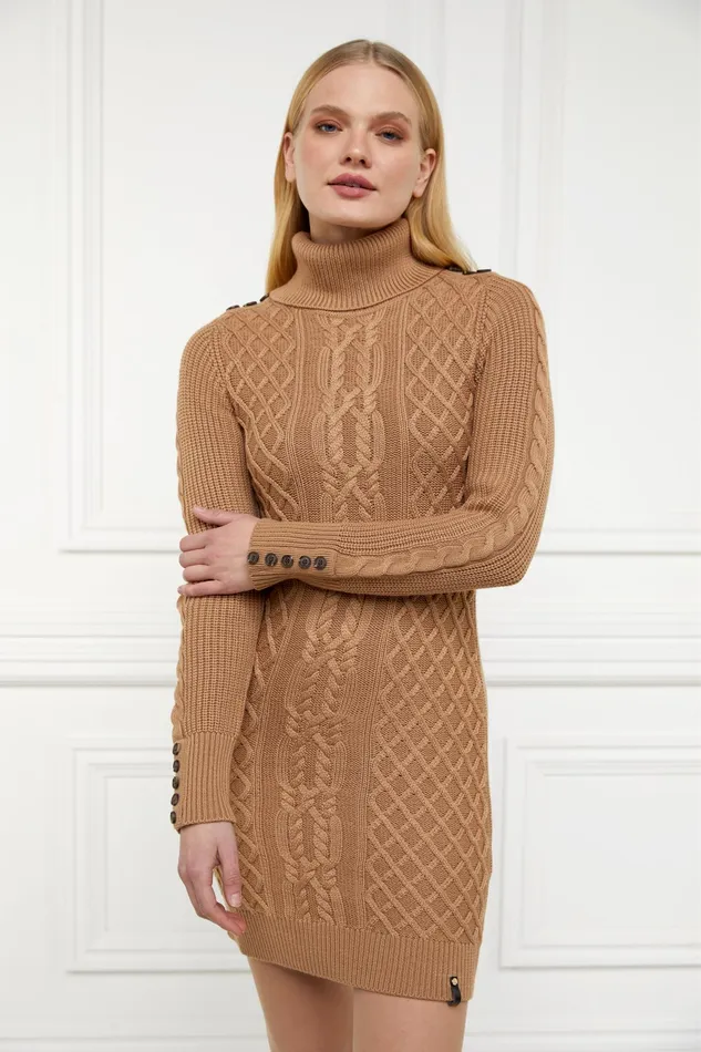 Holland Cooper Country Roll Neck Dress Women Dresses Holland Cooper Country Roll Neck Dress Women Dresses