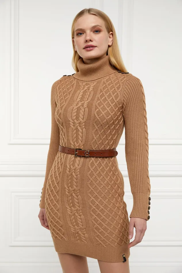 Holland Cooper Country Roll Neck Dress Women Dresses Holland Cooper Country Roll Neck Dress Women Dresses