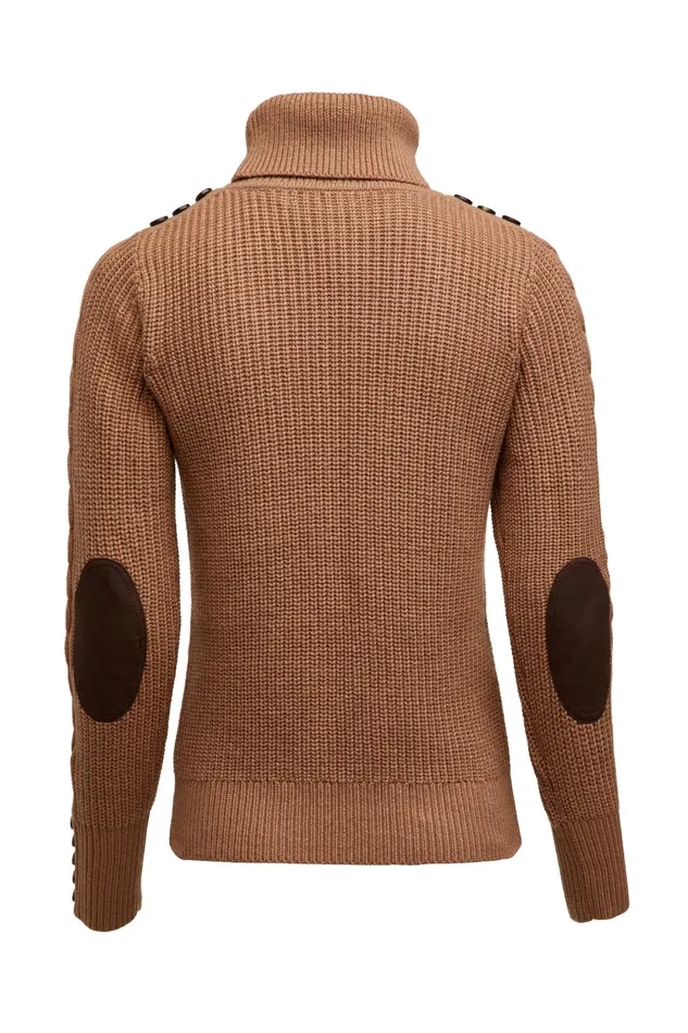 Holland Cooper Country Roll Neck Knit Caramel Women Knitwear Holland Cooper Country Roll Neck Knit Caramel Women Knitwear