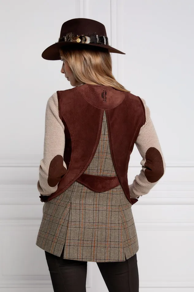 Holland Cooper Field Vest Bourbon Tweed Women Tailoring