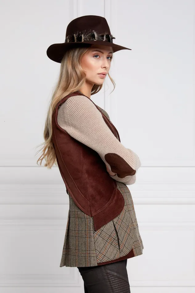 Holland Cooper Field Vest Bourbon Tweed Women Tailoring