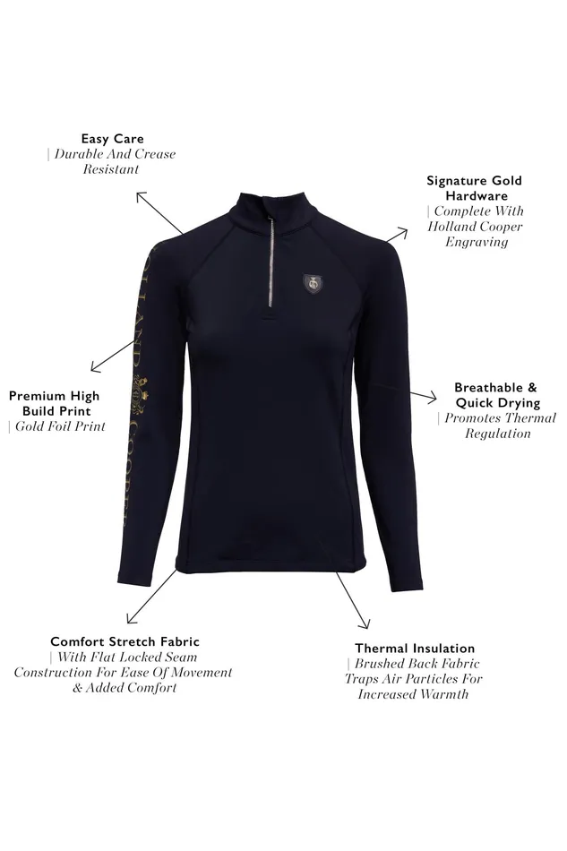 Holland Cooper Halcot Thermal Base Layer Ink Navy Women Base Layers Holland Cooper Halcot Thermal Base Layer Ink Navy Women Base Layers