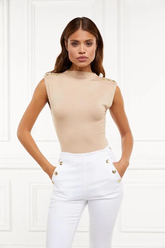 Holland Cooper Harper Bodysuit Light Camel Women Bodysuits