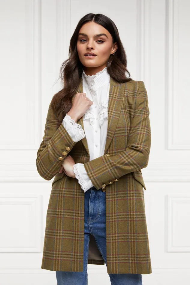 Holland Cooper Highgrove Coat Avebury Green Check Women Tailoring