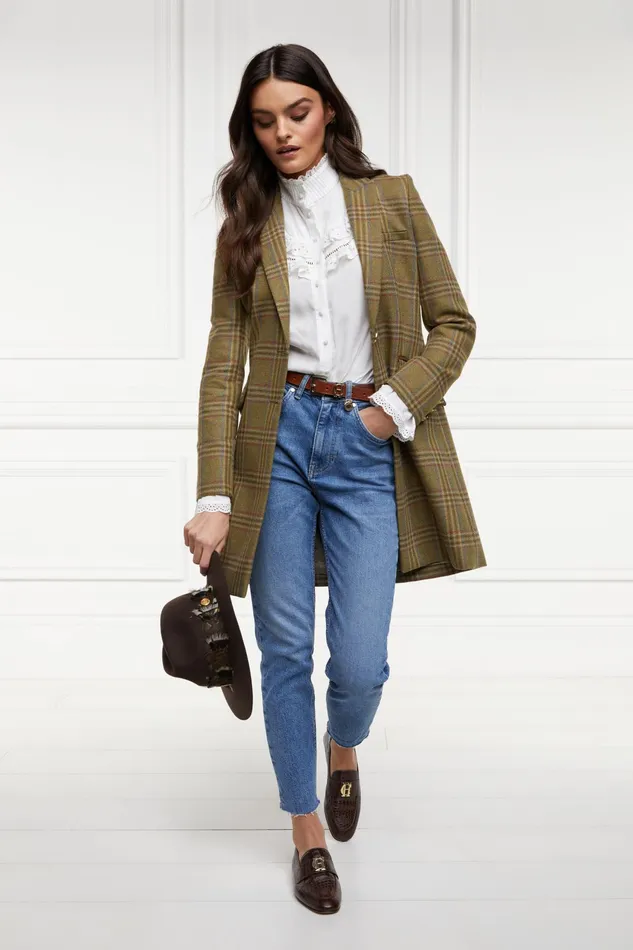 Holland Cooper Highgrove Coat Avebury Green Check Women Tailoring