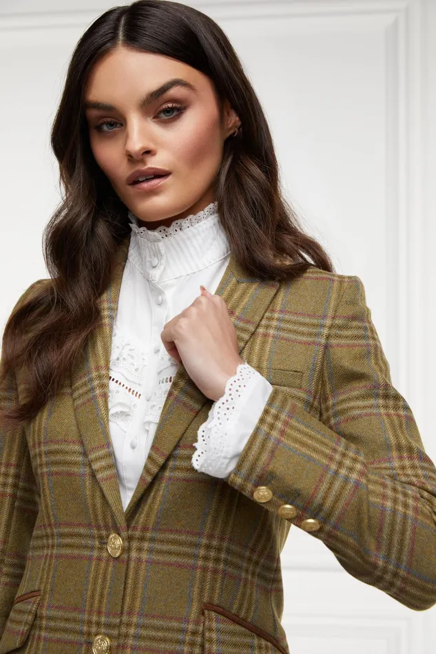 Holland Cooper Highgrove Coat Avebury Green Check Women Tailoring