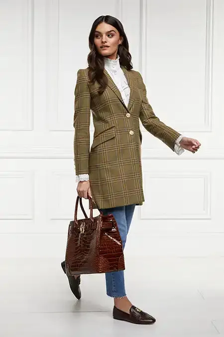Holland Cooper Highgrove Coat Avebury Green Check Women Tailoring