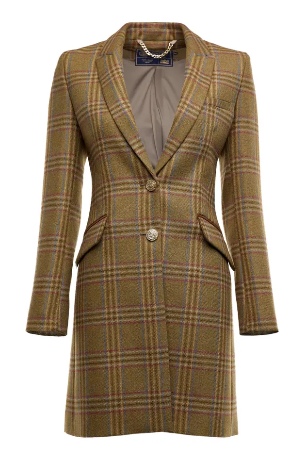 Holland Cooper Highgrove Coat Avebury Green Check Women Tailoring